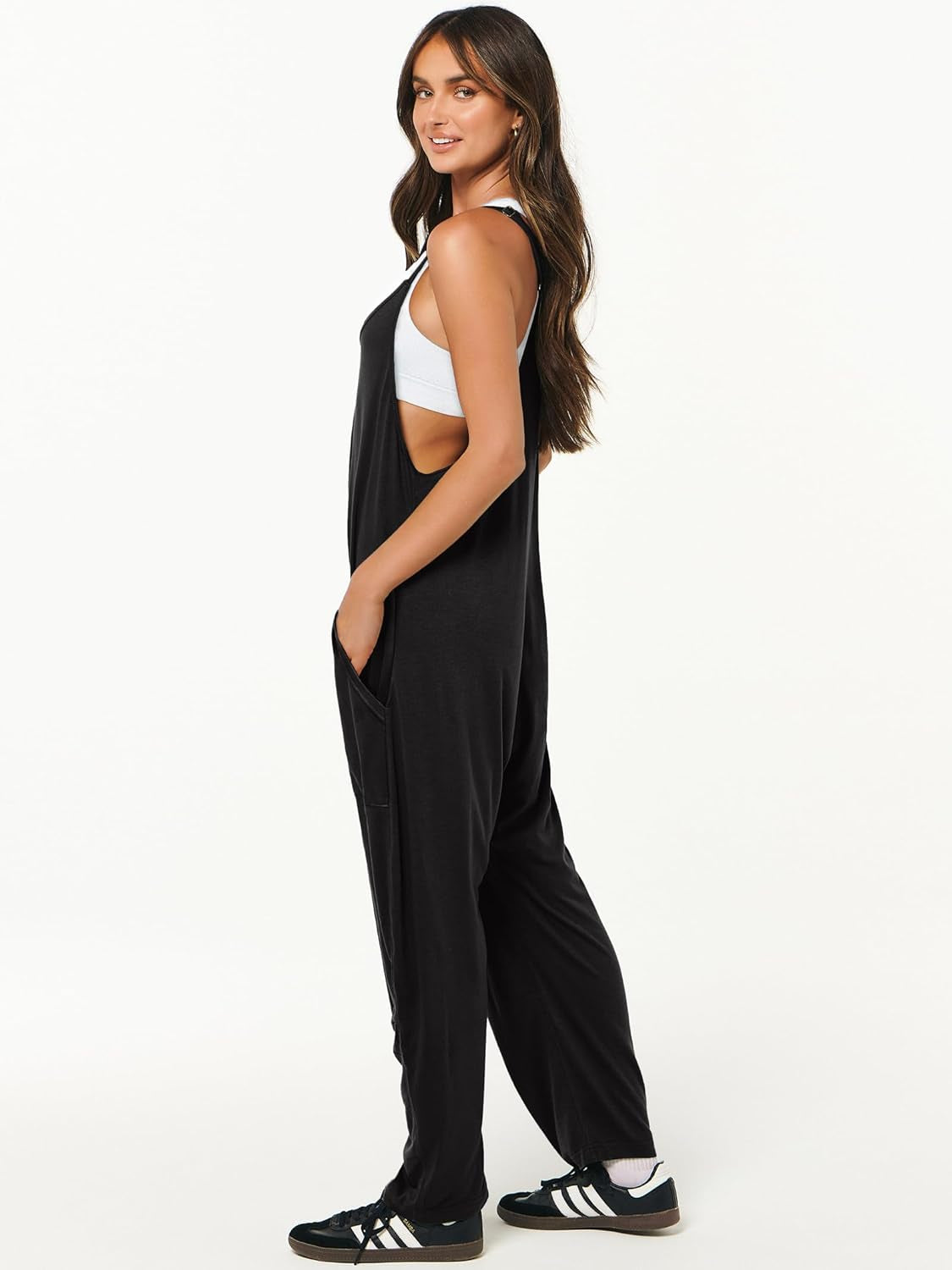Jumpsuits for Women Casual Summer Overalls Sleeveless Spaghetti Strap Romper Jumpers Trendy Beach Vacation Outfits