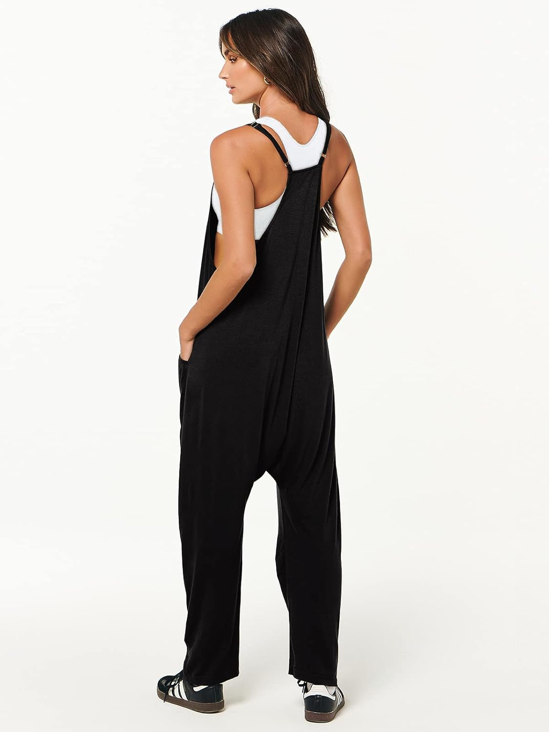 Jumpsuits for Women Casual Summer Overalls Sleeveless Spaghetti Strap Romper Jumpers Trendy Beach Vacation Outfits