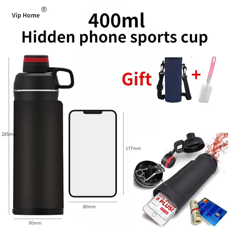 750Ml Diversion Water Bottle Portable Water Bottle Secret Stash Pill Organizer Can Safe Hiding Spot for Money Bonus Key Ring Box