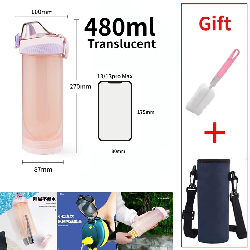 750Ml Diversion Water Bottle Portable Water Bottle Secret Stash Pill Organizer Can Safe Hiding Spot for Money Bonus Key Ring Box