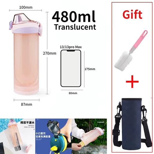 750Ml Diversion Water Bottle Portable Water Bottle Secret Stash Pill Organizer Can Safe Hiding Spot for Money Bonus Key Ring Box