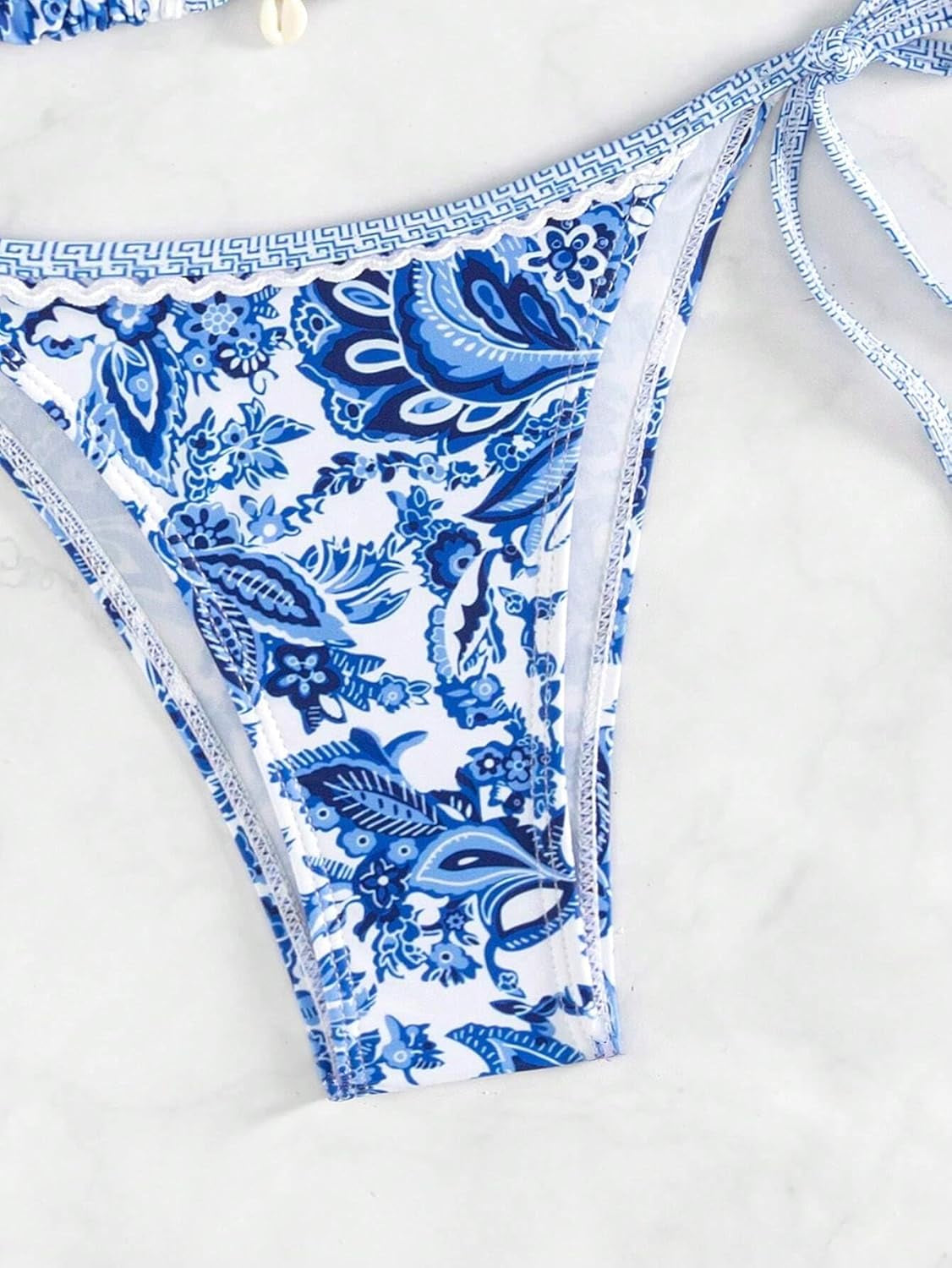 Women'S Floral Printed Bathing Suit Halter Paisley Summer Swimsuit Bikinis Set